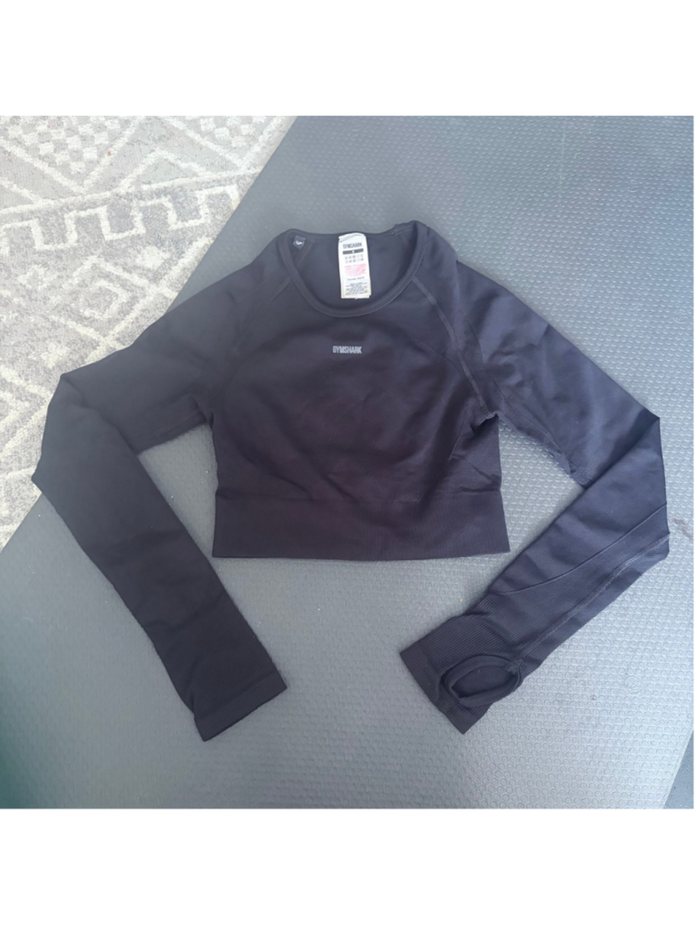 Gymshark Flex Sports Long Sleeve Seamless Crop Top (Small)